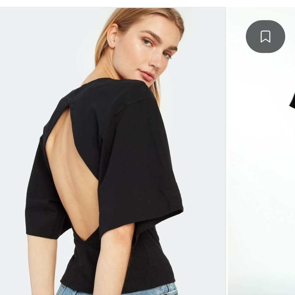 Bassike Jersey Batwing Tshirt Black XXS Designer